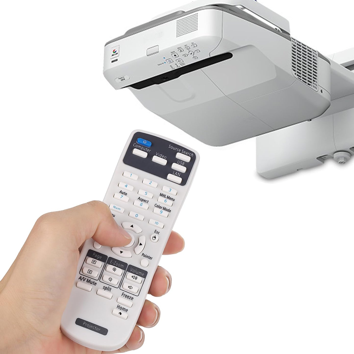 Projector Remote Control 2173589 for Epson BrightLink 675Wi+ 675Wi 680Wi 685Wi+ 685Wi 695Wi+ 695Wi 696Ui 710Ui Home Cinema LS100 PowerLite 670 675W