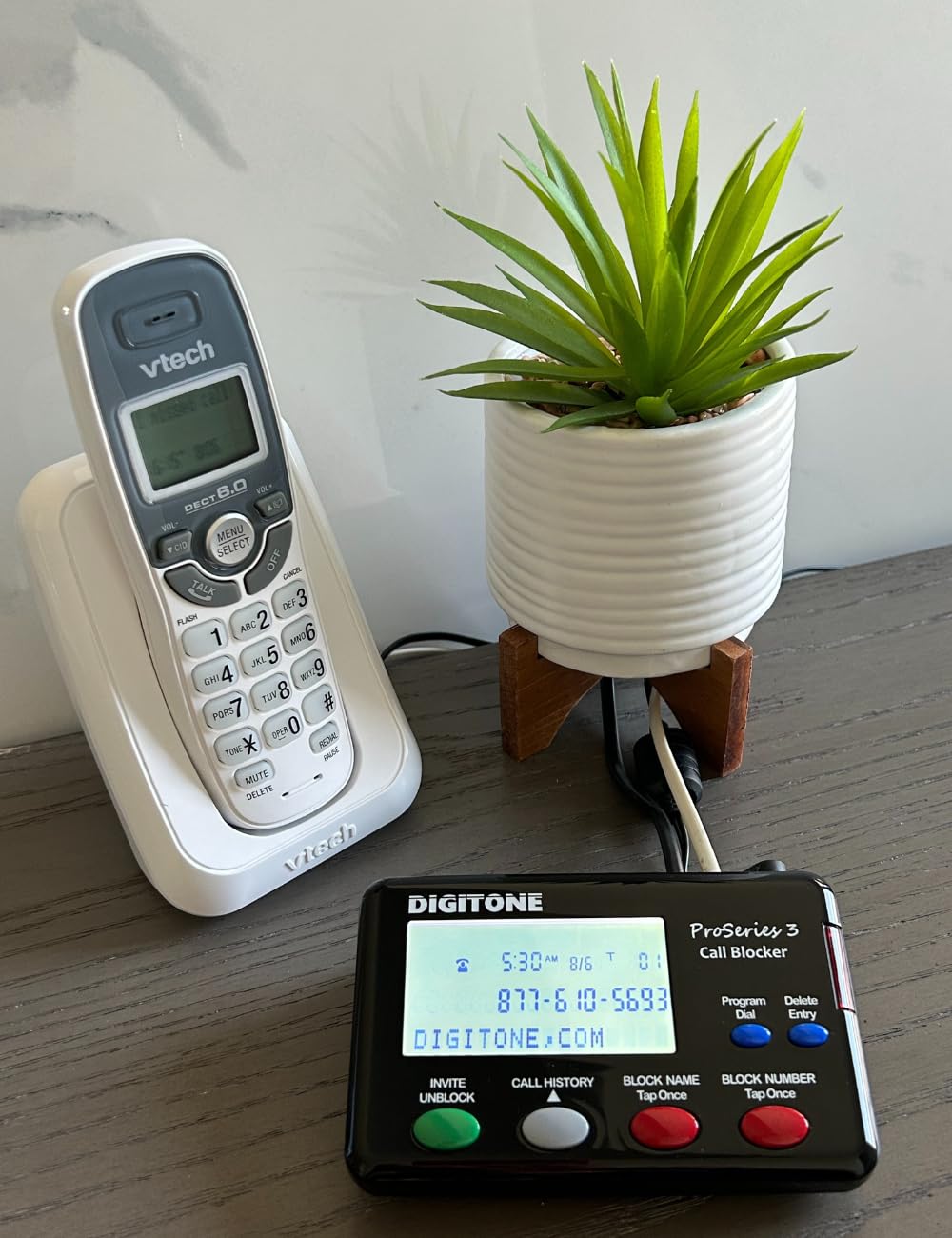 Digitone ProSeries 3 Call Blocker Automatic SPAM Blocking for Landline Phones - Easy Setup One Button Blocking of RoboCalls