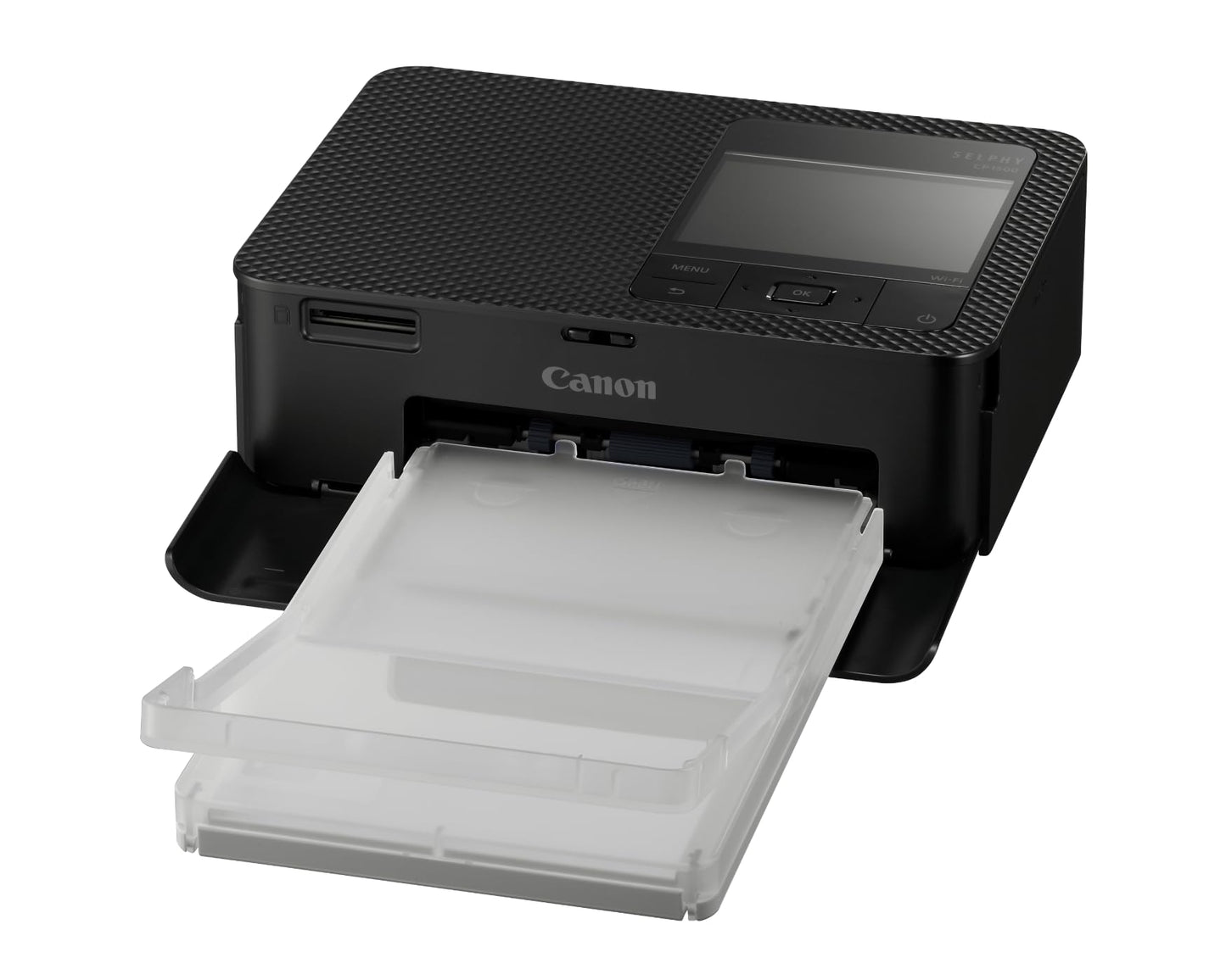 Canon Selphy CP1500 Wireless Compact Photo Printer (Black) + RP-108 High-Capacity Color Ink/Paper Set, 4"x6" Prints, 108 Sheets