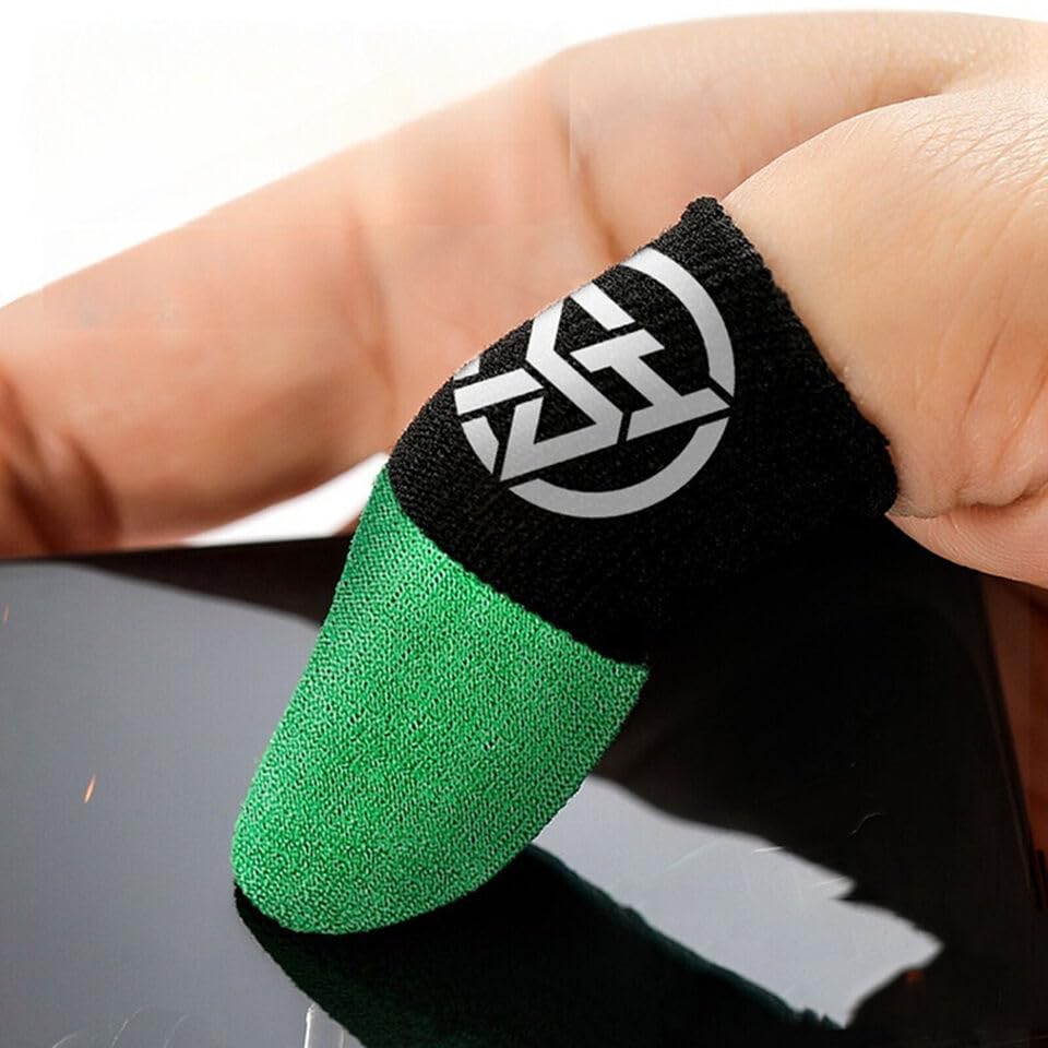 2x Finger Cover Sweat-proof Touch Screen Game Sleeve Gloves Fit for PUBG Mobile Game