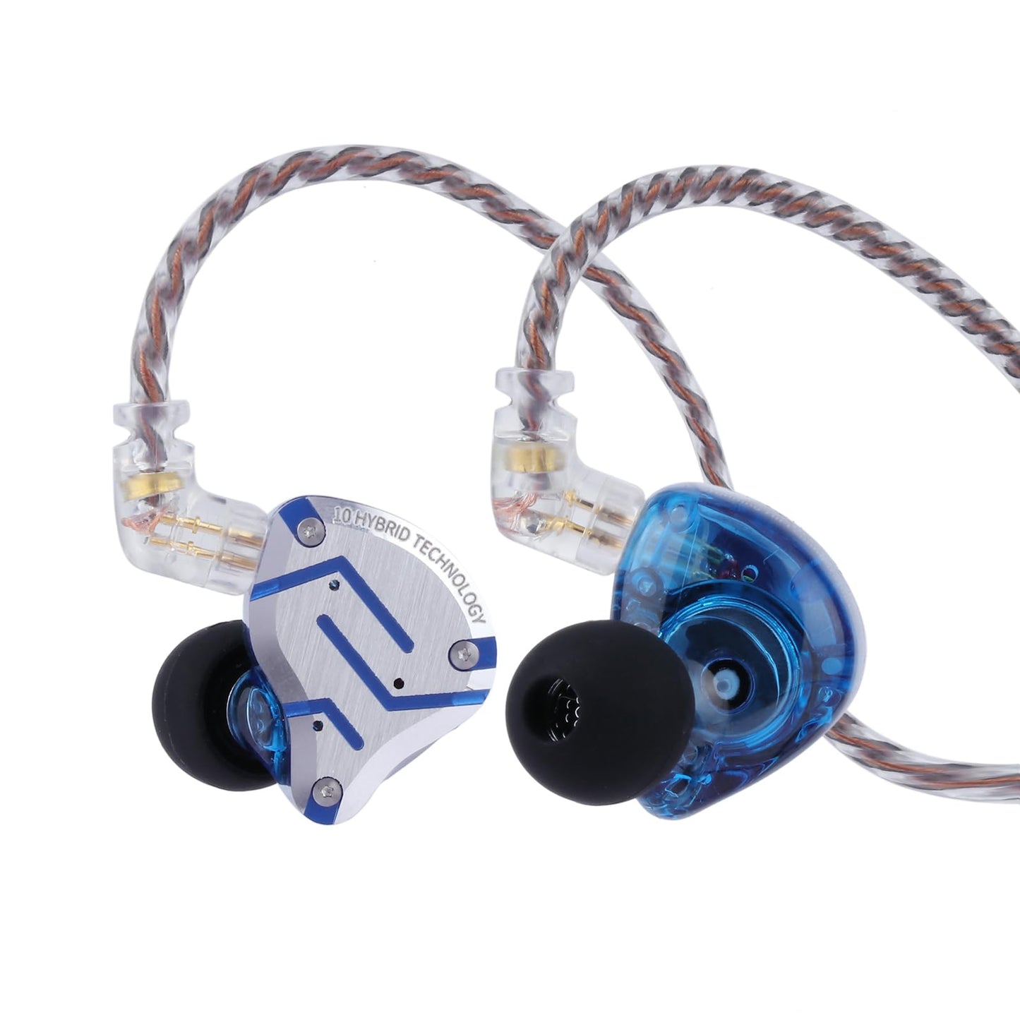 Linsoul KZ ZS10 Pro, 4BA+1DD 5 Driver in Ear Monitor, HiFi Wired Earbuds, Gaming Earbuds, Hybrid IEM Earphones with Stainless Steel Faceplate