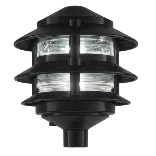 Greenfield Made in the USA Weatherproof Line-Voltage (120V) LED Outdoor Pathway Light - 3-Tier Permanent Outside Light for Walkway, Driveway