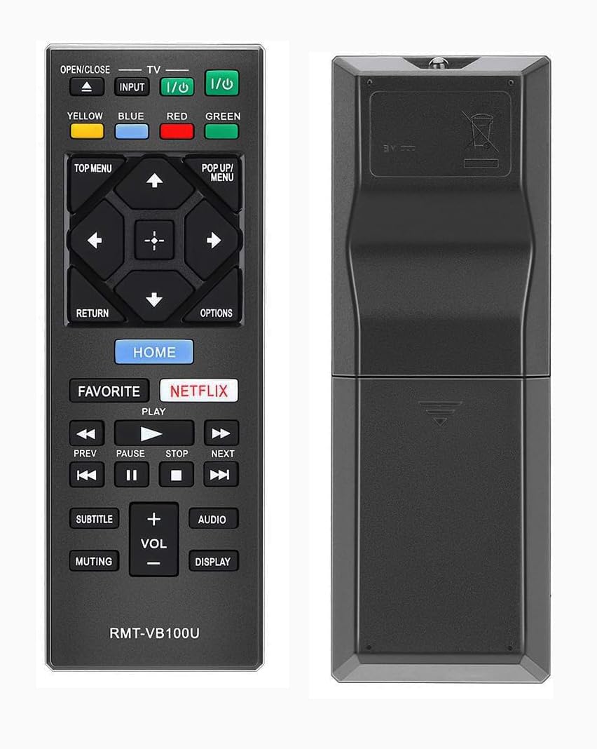 RMT-VB100U Blu-ray Player Remote for Sony Player Remote BDP-S3500 BDP-S5500 BDP-S4500 BDP-S6500 BDP-BX150 BDP-BX350 BDP-BX550 BDP-BX650 BDP-S1500