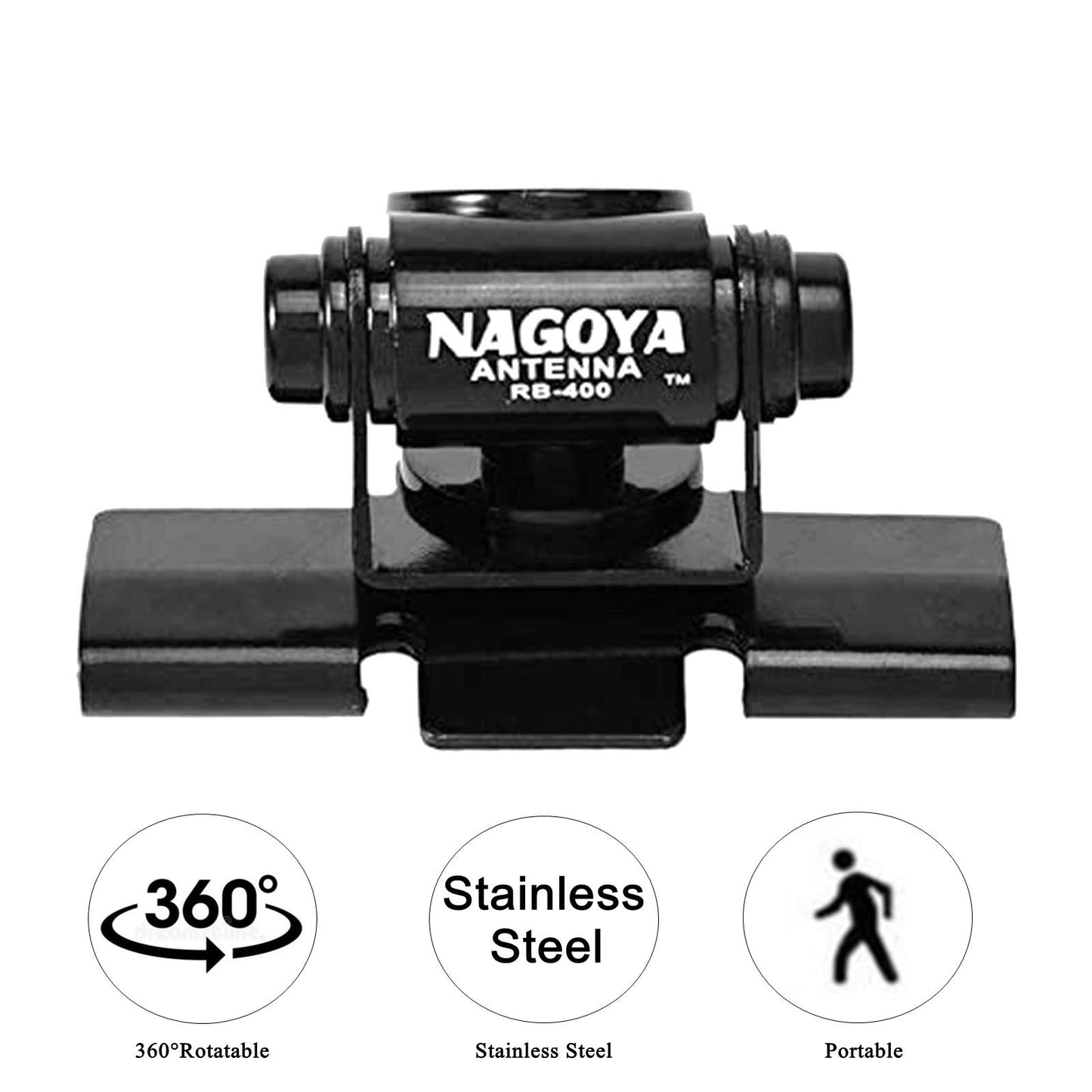 fosa Antenna Bracket 360? Angle Adjustable Bracket Stand Mount for Car Vehicle Mobile Radio Antenna Mounted on Iron Sheet, Rear Tail Gate, Side Door