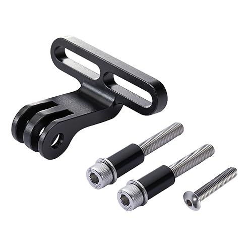 VEXPLO Bicycle Handlebar Stem Mount for GoPro, Garmin, Flashlight - Full Metal Bike Stem Camera Mount with M5*40mm Shoulder Bolts