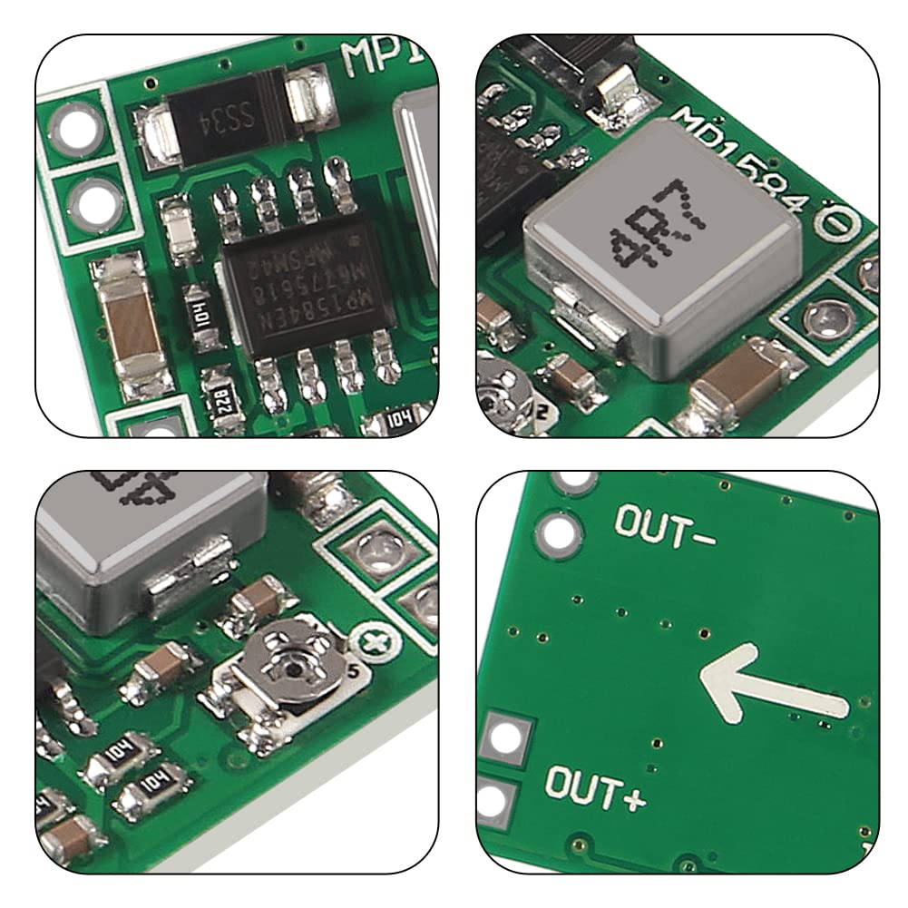 15PCS 12-24V to 5V 3A DC-DC Step Down Power Supply Module MP1584EN Adjustable Buck Converter