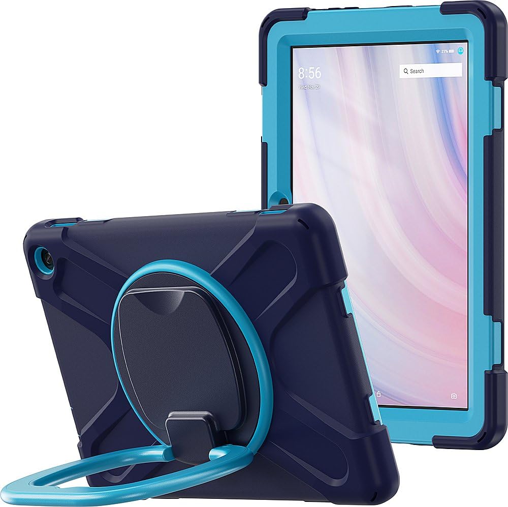 SaharaCase Amazon Fire HD 10 (2023) Splash Series Heavy Duty Case - Integrated Kickstand, Built-in Screen Protector, Convenient Handle (Blue)