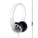 Koss CL5i Clear Transparent On-Ear Headphones, in-Line Microphone and Remote, Retro Style, 3.5mm Plug