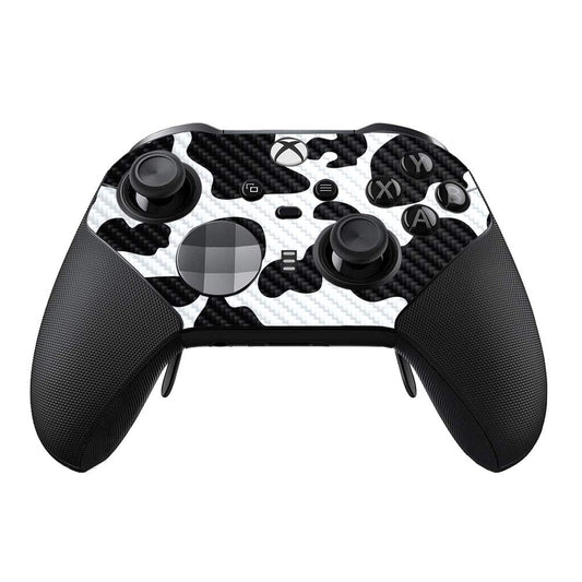 MightySkins Carbon Fiber Skin Compatible With XBOX Elite Series 2 Controller - Cow Print | Protective, Durable Textured Carbon Fiber Finish | Easy