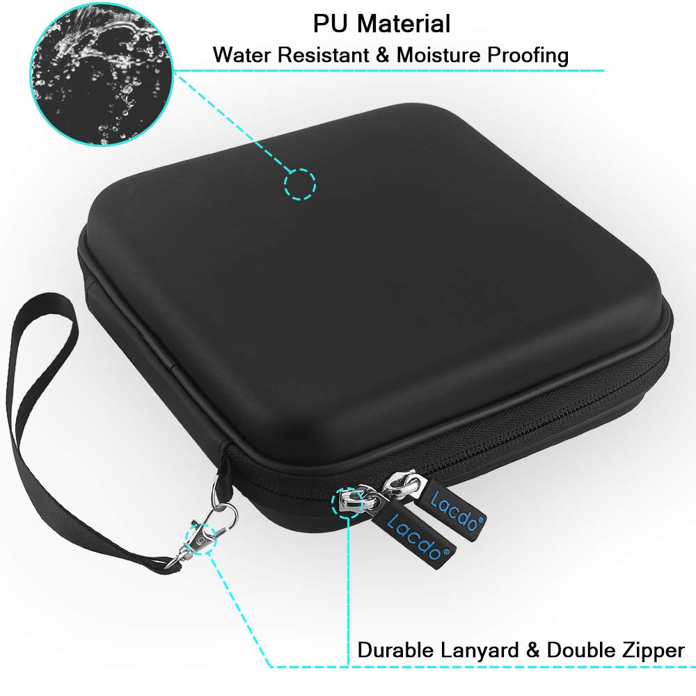 Lacdo USB CD DVD Writer Blu-Ray & External Hard Drive Protective Storage Case Bag Compatible Apple USB Superdrive, Samsung SE-208GB SE-218CB LG