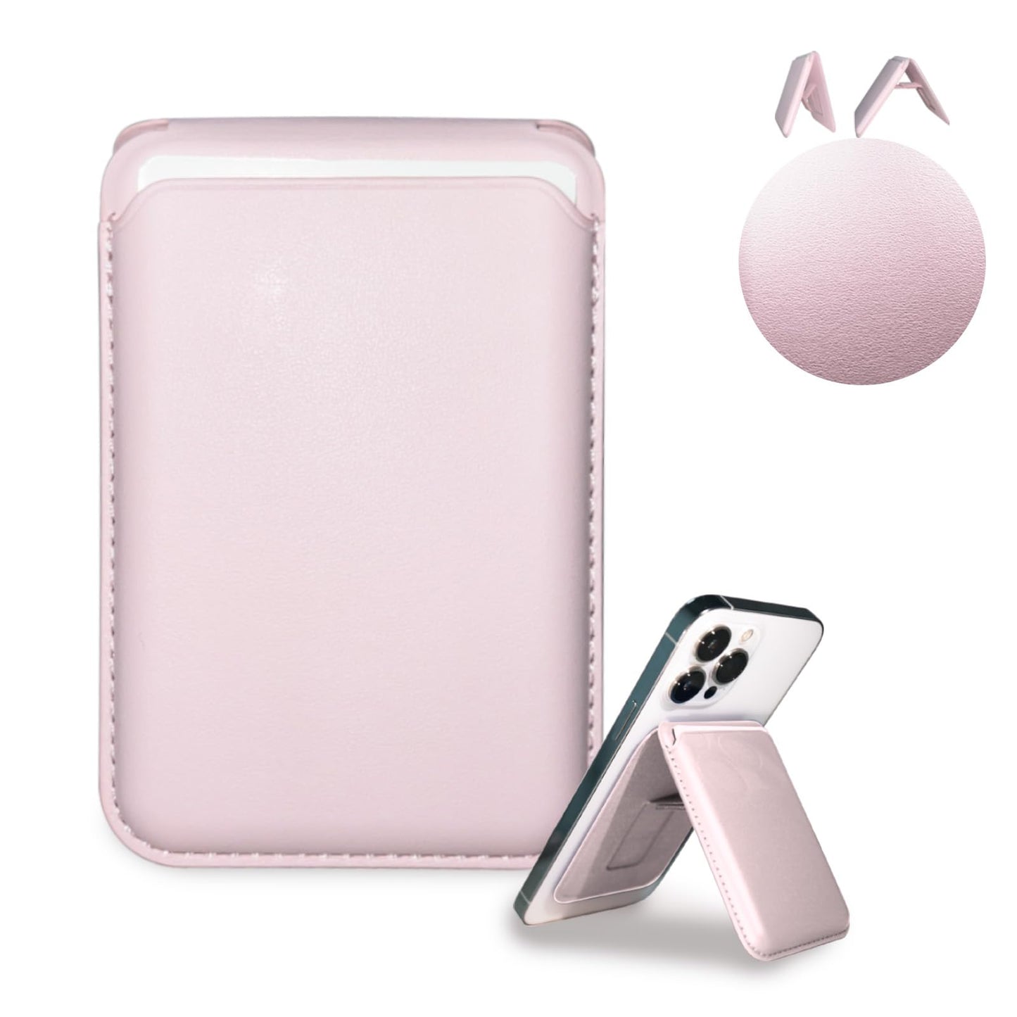 ZSAUTHREE Magnetic Mag - safe Wallet Compatible for iPhone 16/15/14/13/12 (Pro/Promax) Stronger Magnetic, magsafe wallet stand Protected Leather Phone