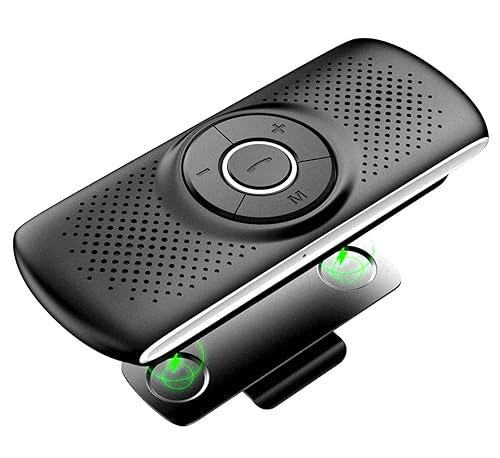 Wireless in Car Handsfree Speakerphones, TIANSHILI Portable Bluetooth Speaker,Stereo Sound Enhanced Bass/Built-in Mic/TF Card Player/Google Assistant