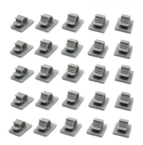 Xiaoyztan 50 Pcs Adjustable Cable Clips Self Adhesive Backed Nylon Wire Holder (Grey)
