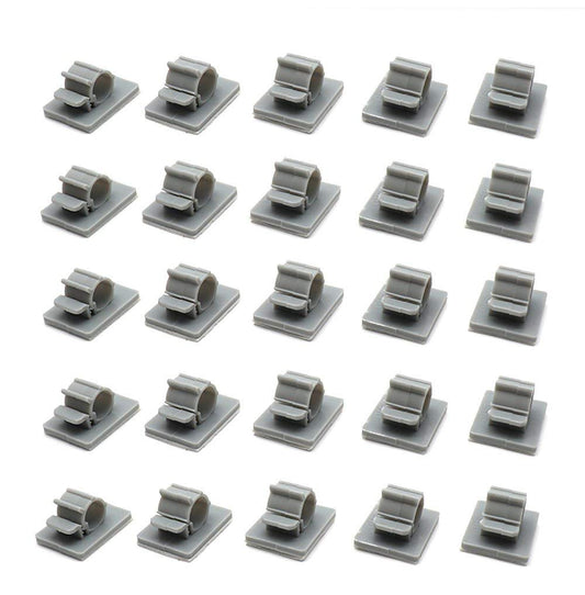 Xiaoyztan 50 Pcs Adjustable Cable Clips Self Adhesive Backed Nylon Wire Holder (Grey)