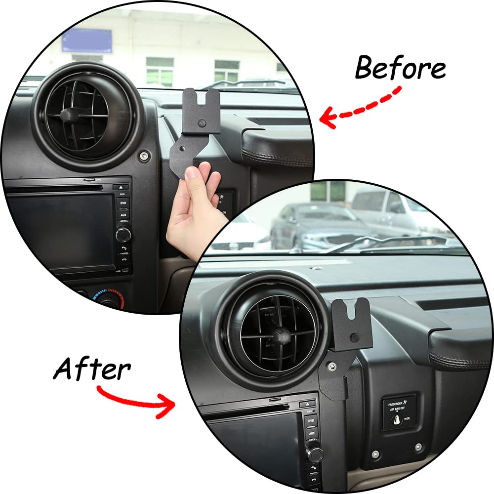 PIUGILH Walkie Talkie Mount Bracket,Bolt-on Stand Bracket Organizer for Hummer H2 2003-2007,Interphone Support Holder (Right)