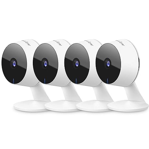 LaView Security Cameras 4pcs, Home Security Camera Indoor 1080P, Wi-Fi Cameras Wired for Pet, Motion Detection, Two-Way Audio, Night Vision, Phone