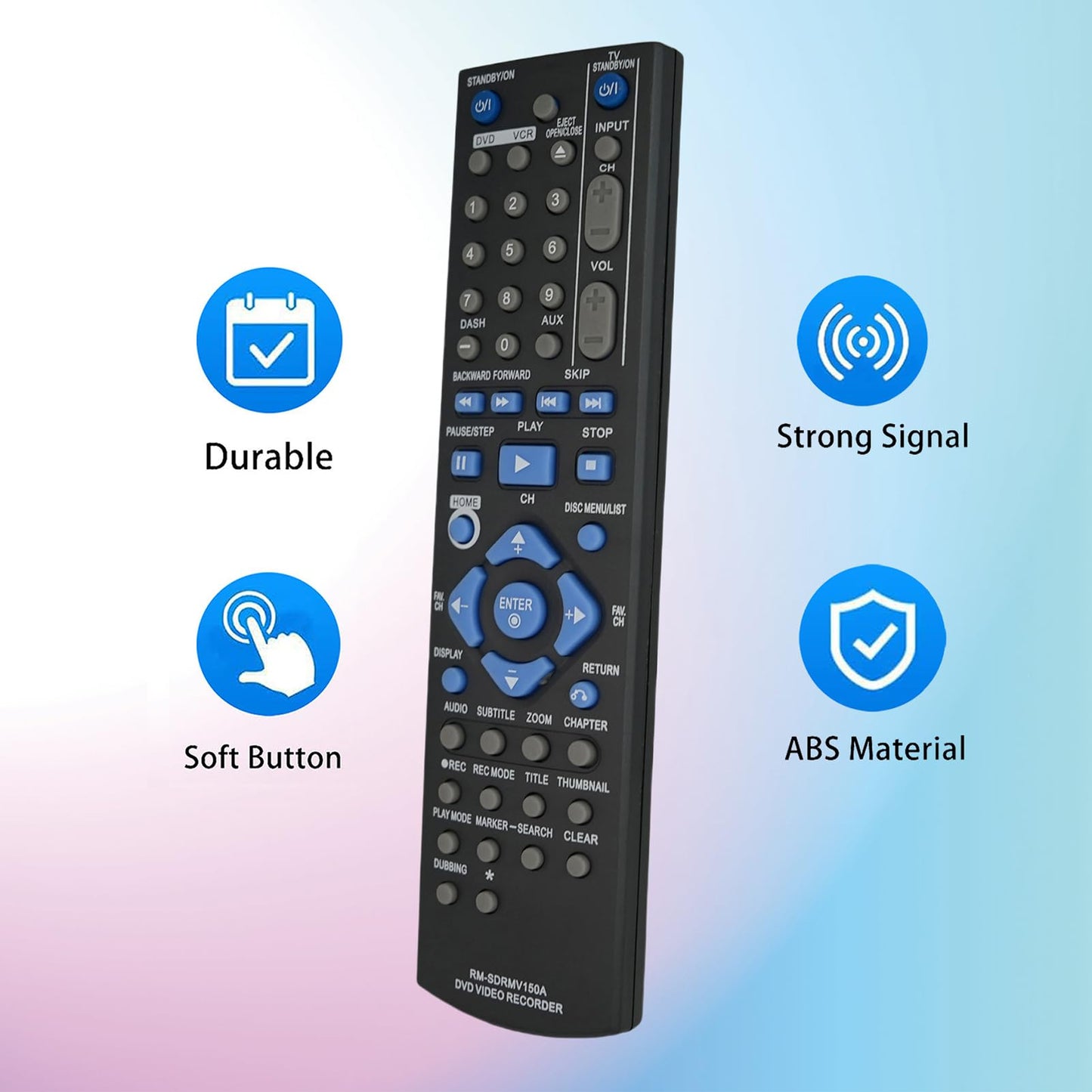 Replacement Remote Control for JVC RM-SDRMV150A DR-MV150B RM-SDRMV79A RM-SDRMV80A DRMV80B DVD HDD Video Recorder
