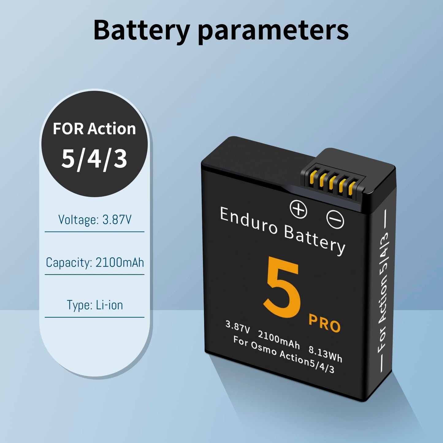 2 Pack For Osmo 360, Action 6, Action 5 Pro 4&3 Battery Compatible with DJI Osmo Action 6, Action 5 Pro Action 3 and Osmo Action 4 Cameras