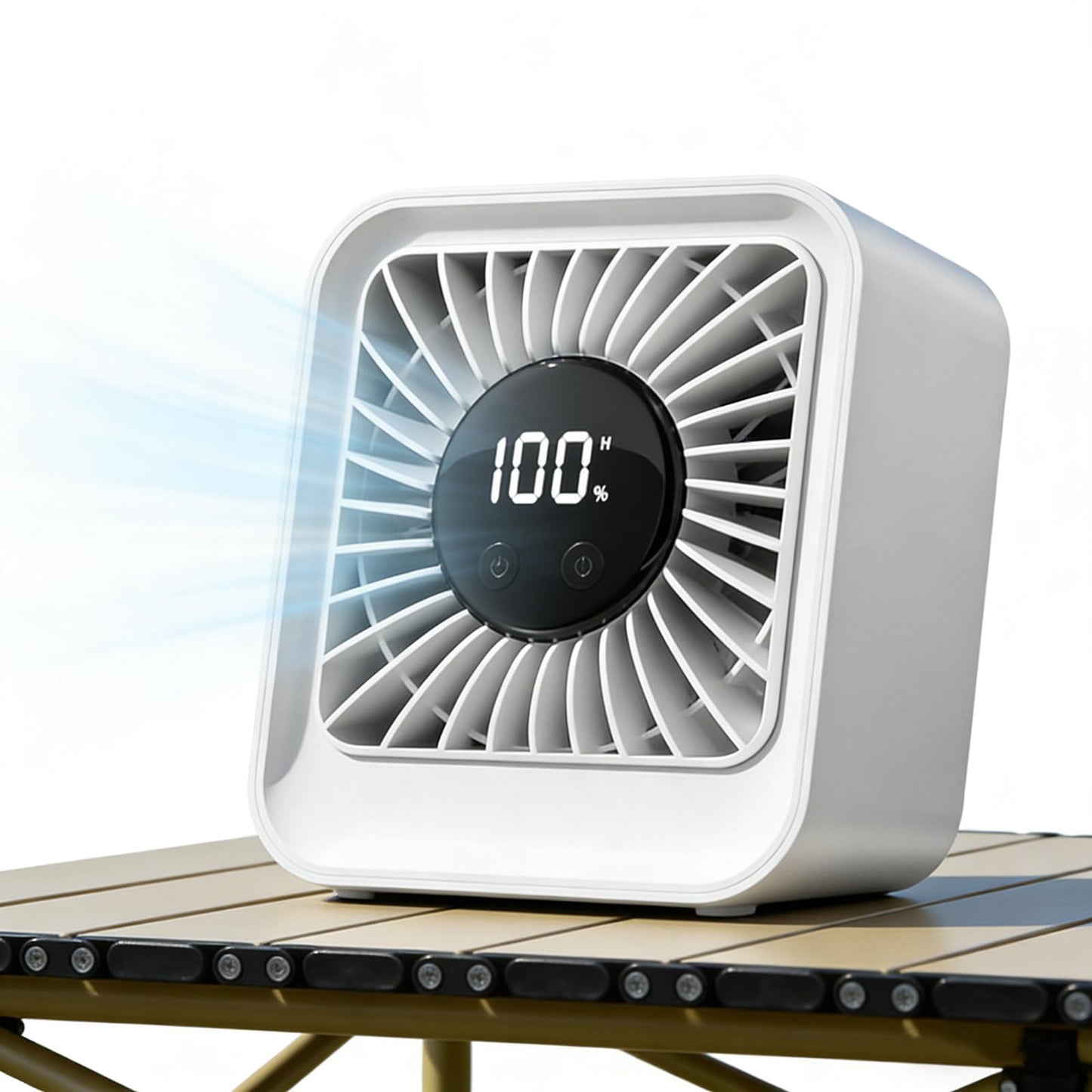Seklirax Type-C ABS Desktop Cooling Fans 4000mAh Quiet Table Top Fans Adjustable 8-Speed with Turbo Airflow & Digital Display for Bedroom Home Dorm