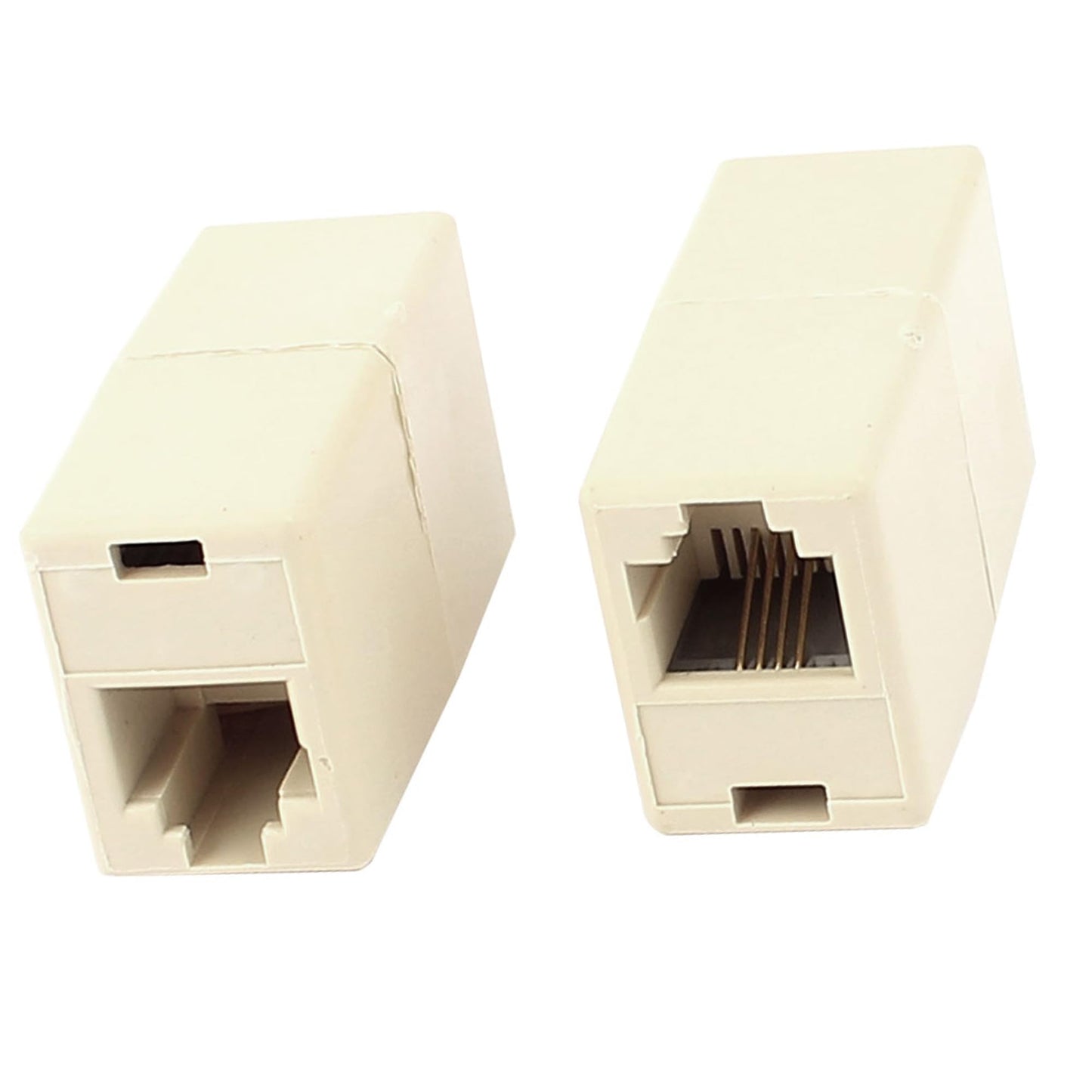 uxcell RJ11 Coupler Connectors, 2 Pcs RJ11 6P4C Female to Female Telephone Extender Line Connector, Straight Jack Coupler Joiner Telephone Extension