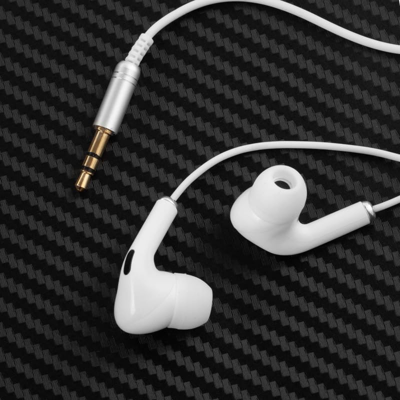 Accessonico Long Wired Headphones Earbuds Cord Earphones for TV PC (10FT 3 Meter) Extra Cable in-Ear for 3.5mm Audio Output Stereo 3 Pole Headset