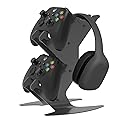 NBCP Controller Holder, Game Controller Rack Headset Stand for Xbox Series X S/Xbox one / PS5 / PS4 / NS/PC/Headset, Aluminum Metal Mount Universal