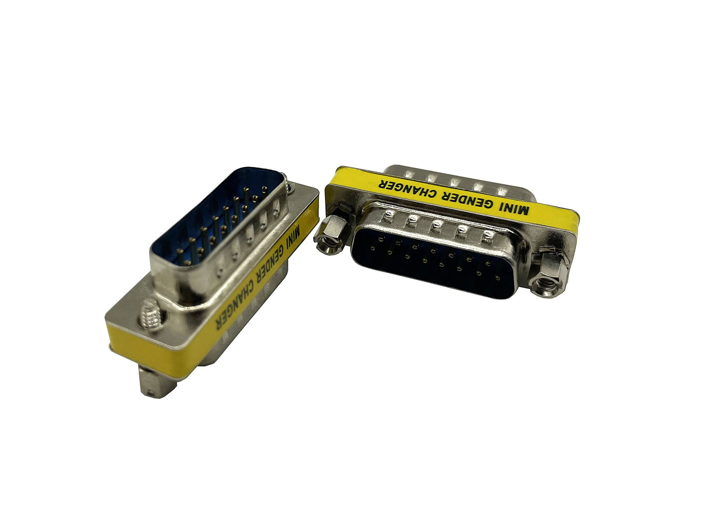 Dafensoy VGA Coupling Connector VGA/SVGA Adapter HD15-pin Male to Male 2-Pack