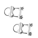 Double Antenna Mast Clamp Heavy Duty Pole to Pole Mounting Kit V Jaw Block with U-Bolt Mounting Hardware for TV CB Ham Antenna Parasols Flags