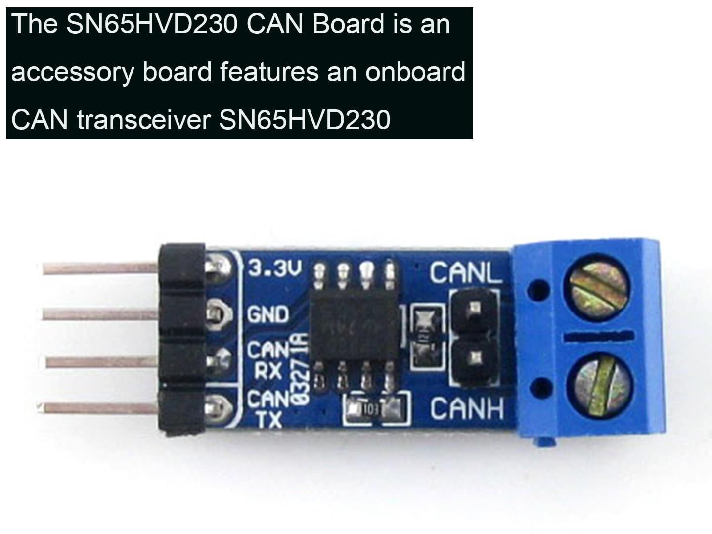 SN65HVD230 CAN Board Accessory Board 3.3V Onboard CAN Transceiver SN65HVD230 Compatible with PCA82C250 with ESD Protection. for Connecting