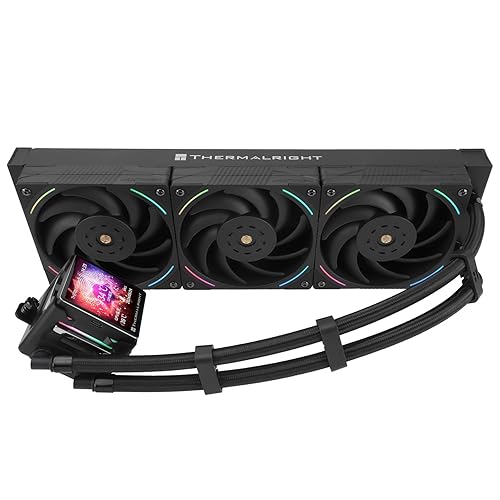 Thermalright Elite Vision 360 ARGB BLACK AIO CPU Liquid Cooler,IPS LCD Screen with 320*320 Resolution,for AM4/AM5/Intel LGA1700/1851,’2.73