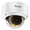 PANOOB 4K PoE Vandal-Proof Dome Camera with 2-Way Audio, H.265 Outdoor Security IP PoE Camera, Human Vehicle Detection, Color Night Vision, IK10 IP67