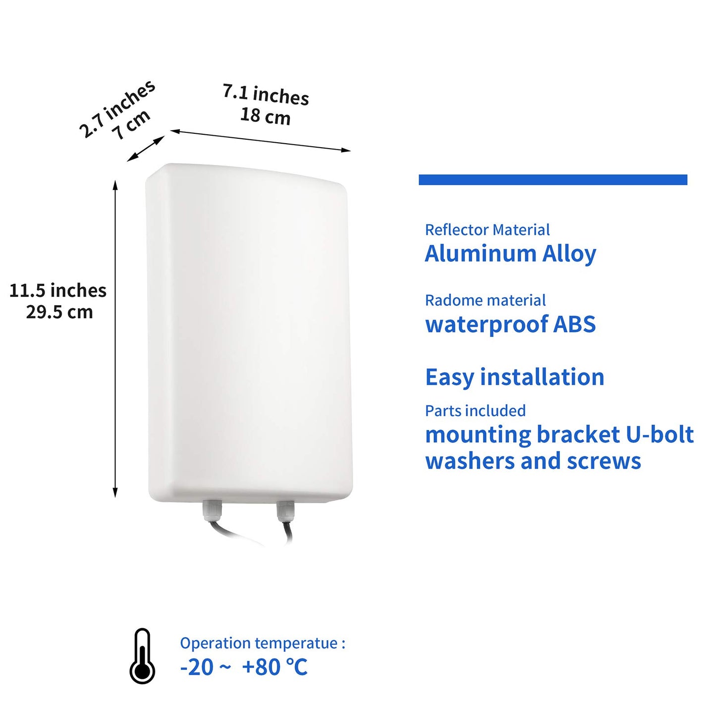 11dBi High Gain 4G LTE 5G Waterproof Dual Polarized MIMO Antenna with Dual 5 Meter Cable SMA/TS9 Connector for Netgear Nighthawk M6/M6 Pro, M5/MR5100