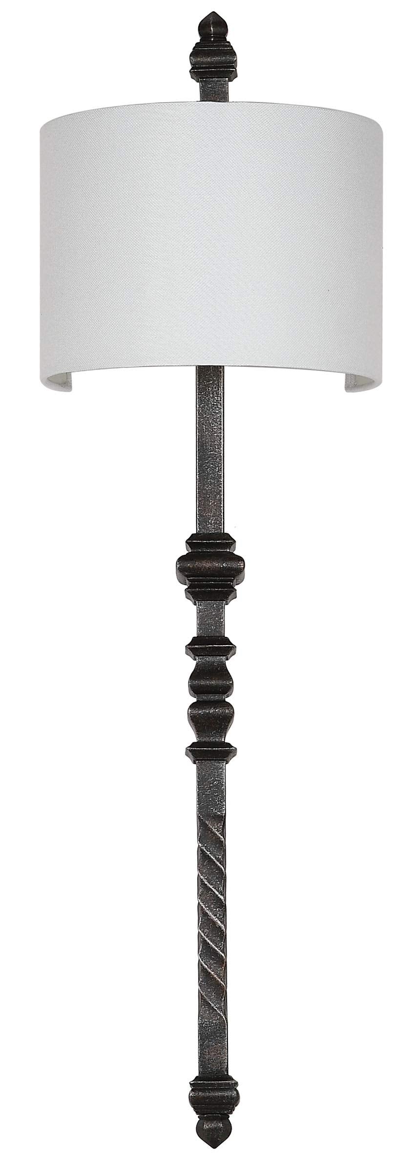 SAFAVIEH Lighting Collection Covington Farmhouse Rustic Traditional Silvered Black Metal 40-inch 1-light Bedroom Bathroom Vanity Hallway Foyer Living