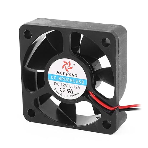 uxcell DC 12V 0.12A 50mmx50mmx15mm 7 Vanes PC CPU Computer Cooling Fan w Metal Mesh