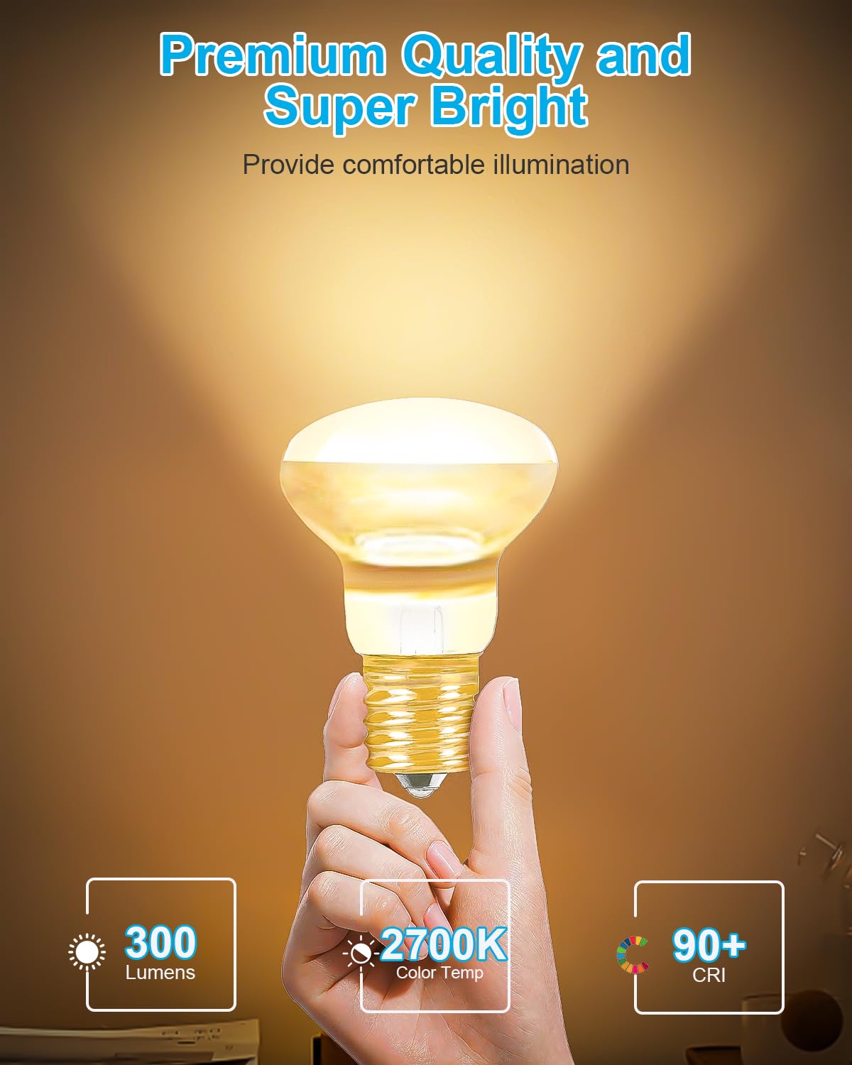 SerBion Lava Lamp Bulb, R39 E17 Reflector Type Bulb for Lava and Glitter Lamps, High-Output Heat 120V 30W Replacement Bulb with Dimmable, 2700K Warm