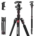 NEEWER Basics Camera Tripod Monopod, 71" Aluminum Heavy Duty Portable Travel DSLR Cell Phone Stand with 360° Ball Head Cellphone Holder Mount