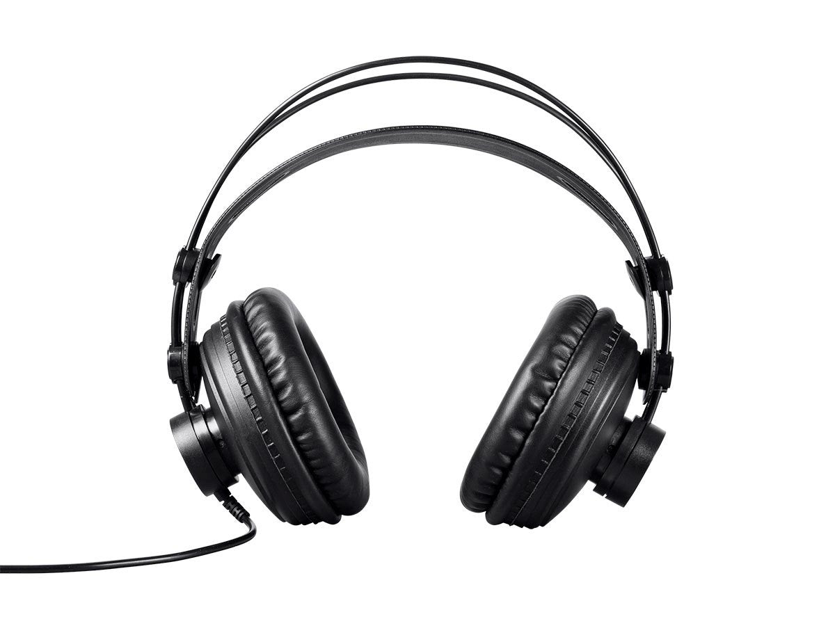 Monoprice - 116150 Modern Retro Over Ear Headphones with Ultra-Comfortable Ear Pads Perfect for Mobile Devices, HiFi, and Audio/Video Production Black