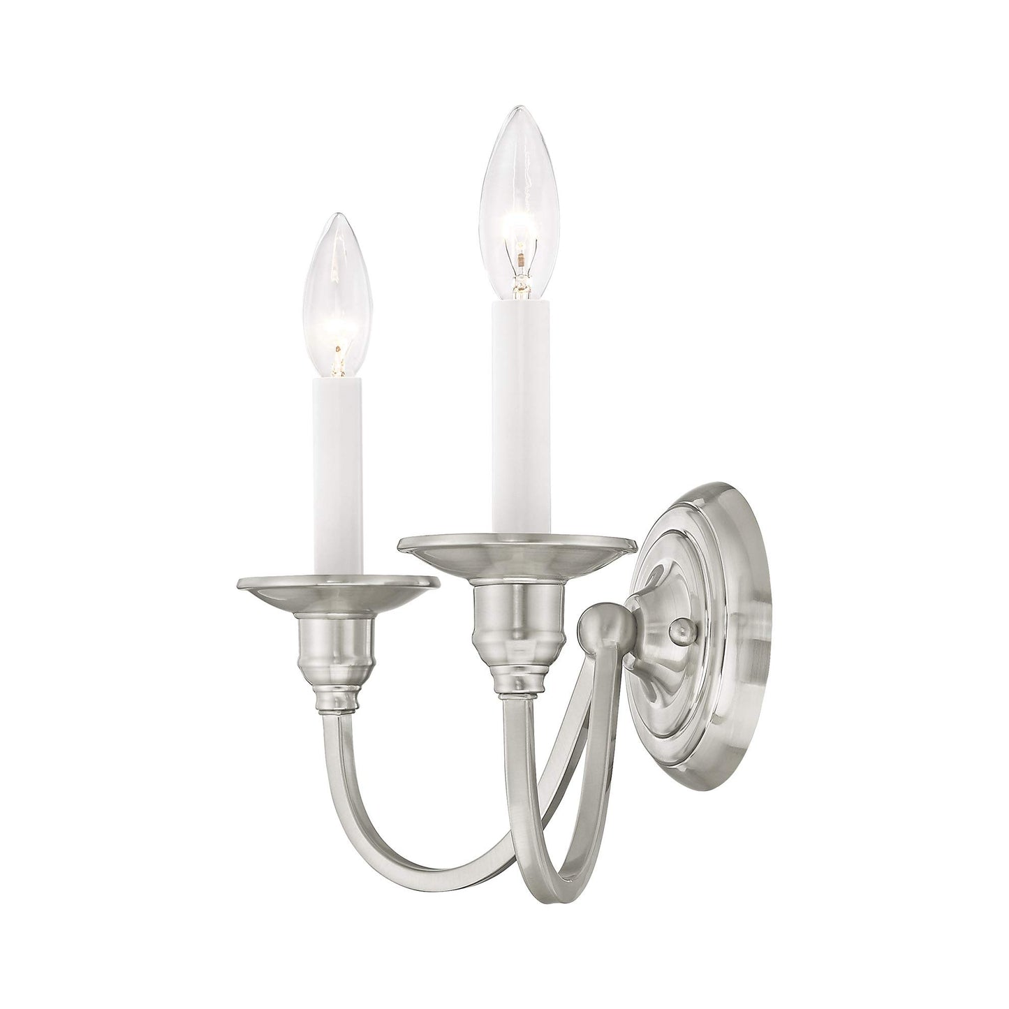Livex Lighting 5142-35 Cranford 2-Light Wall Sconce, Polished Nickel