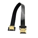 chenyang CYFPV Up Angled 90 Degree FPV Mini HDMI Male to HDMI Male FPC Flat Cable for FPV HDTV Multicopter Aerial Photography 20cm