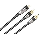 Monster MCL FR2MR Single Female RCA to Dual Male RCA Y-Adapter