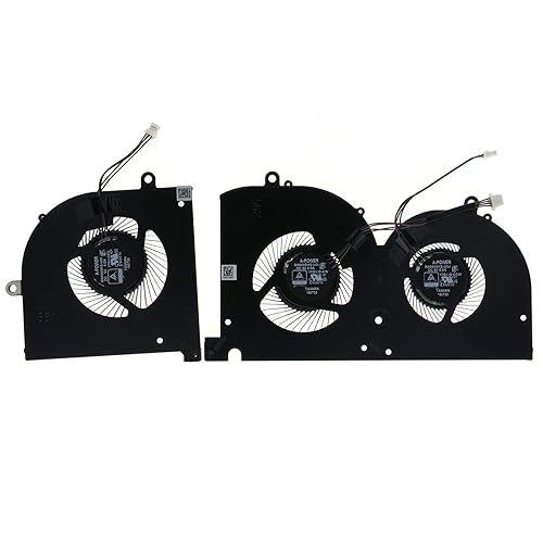 CPU & GPU Cooling Fan Set Replacement for MSI GS75 Stealth 8SE/8SF/9SE & P75 Creator 9SF (MS-17G1/MS-17G2), P/N BS5005HS-U3I BS5005HS-U3J, 17G1-CPU