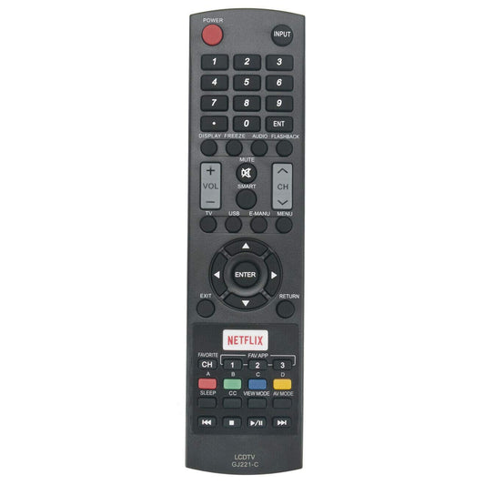 GJ221-C Remote Control for Sharp LED AQUOS TV LC32LE653U LC40LE653U LC43LE653U