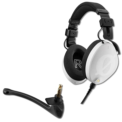 Rode NTH-100 White Professional Over-Ear Headphones with Rode NTH-MIC Microphone for NTH-100 Headphones