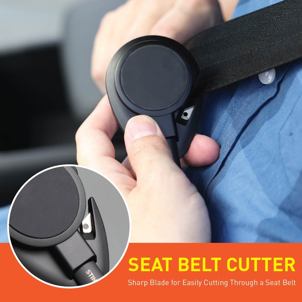 Ztylus Stinger Car Phone Holder with Emergency Escape Tool: Universal Air Vent Magnetic Cell Phone Mount Holder, Spring Loaded Window Breaker, Seat