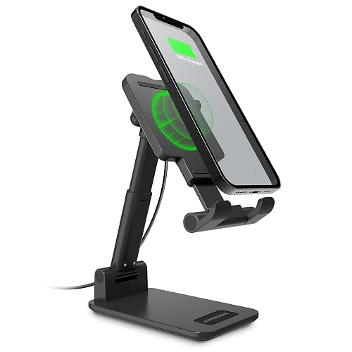 Fast Wireless Charger - HyperGear Cell Phone Charging Stand w/LED Power Indicator [Charges On Contact] Portable & Universal Compatibility for iPhone