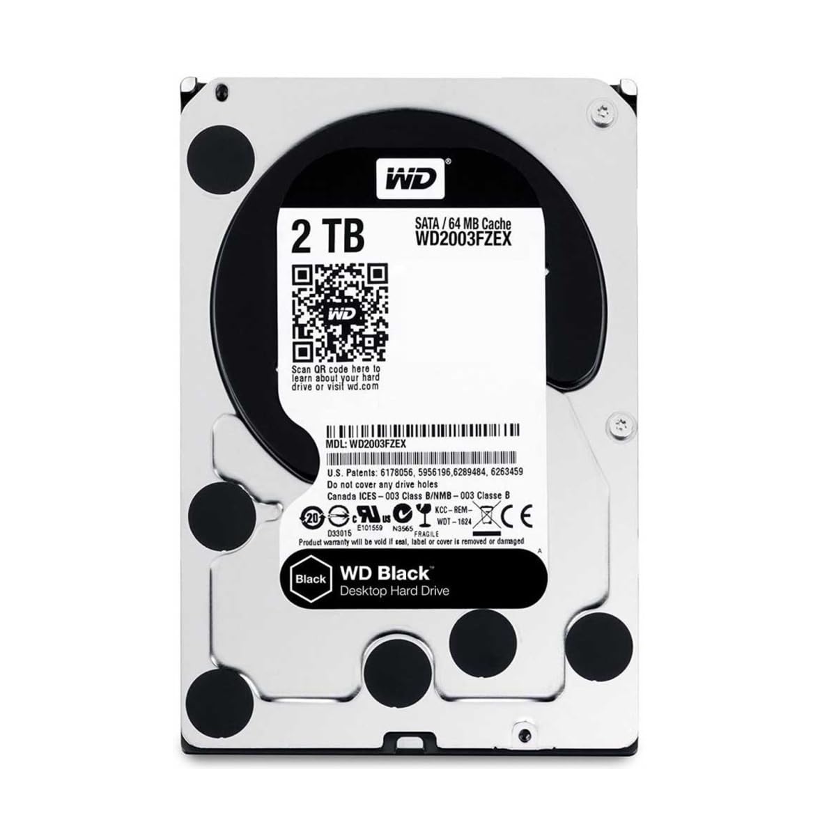 WD WD2003FZEX Black 2 TB 3.5" SATA 64 MB Cache 7200 RPM Hard Drive