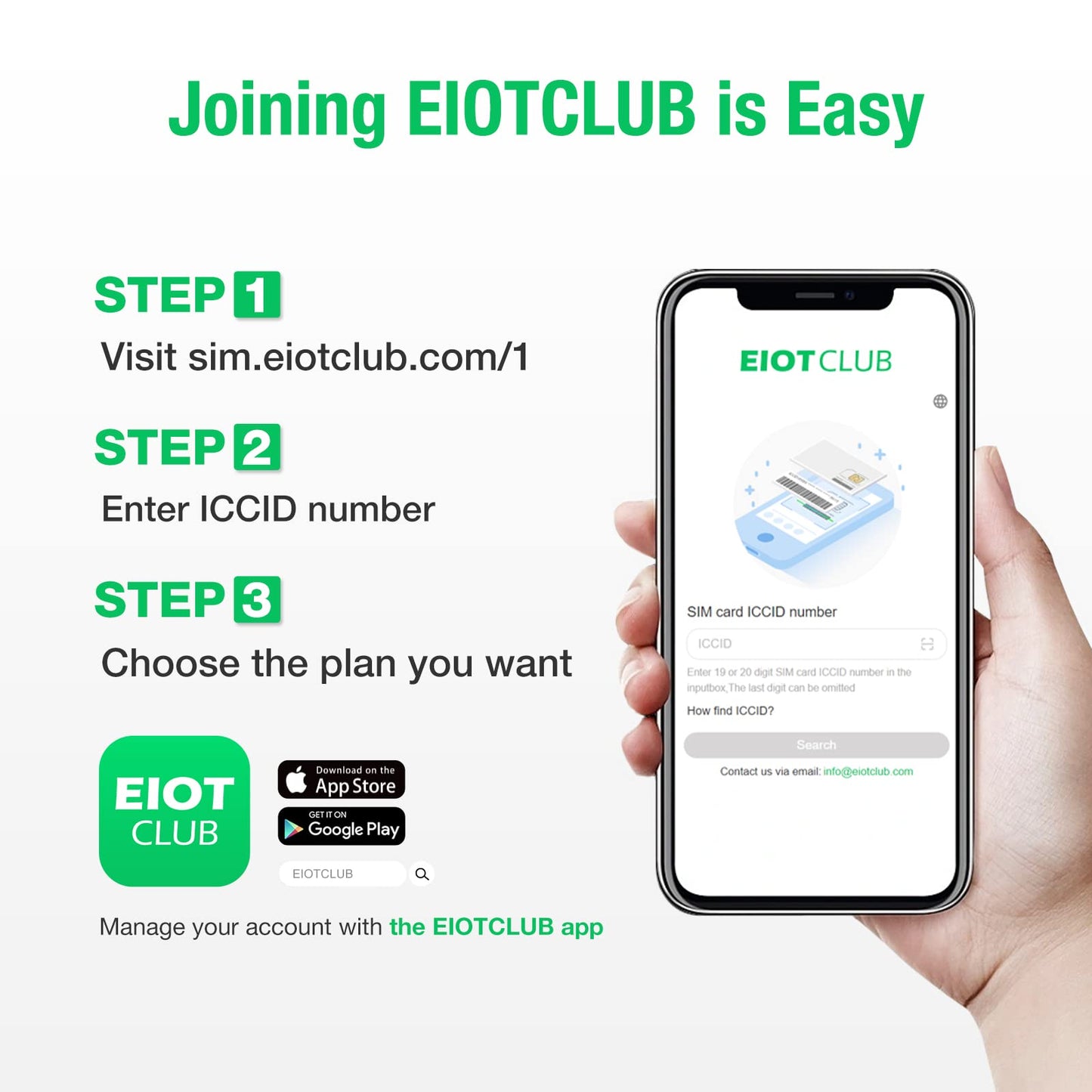 EIOTCLUB Data SIM Card Triple Play, 2GB 30-Day, for Security Cameras