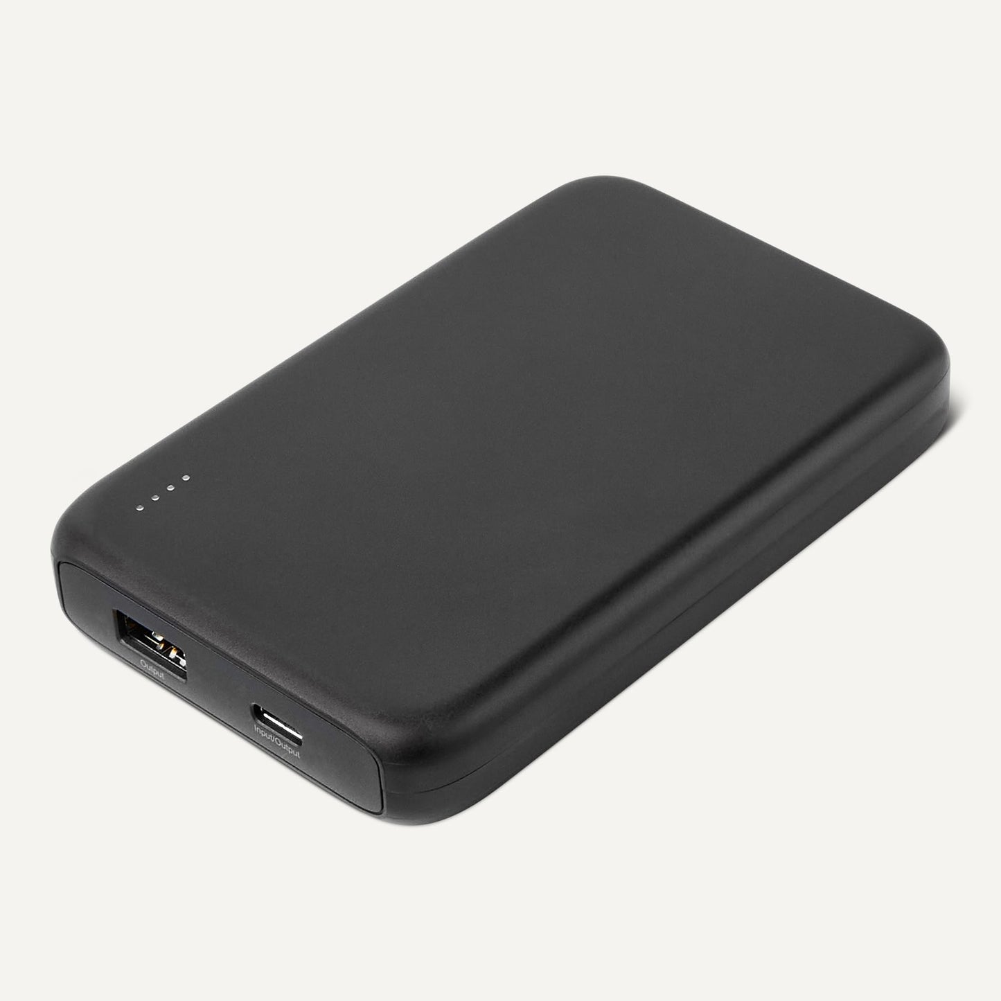 Amazon Basics Slim Portable Charger Power Bank with LED Display, 10,000 mAh, Black