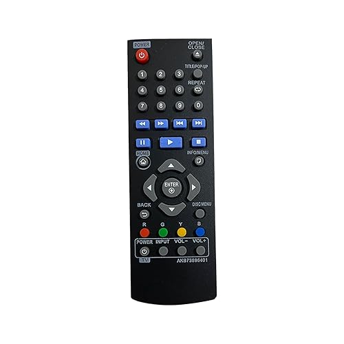 AKB73896401 Replacement Remote Compatible with LG Blu-ray Disc Player BP135 BP145 BP155 BP175 BP255 BP300 BP335W BP340 BP350 BPM25 BPM35 UP870 UP875