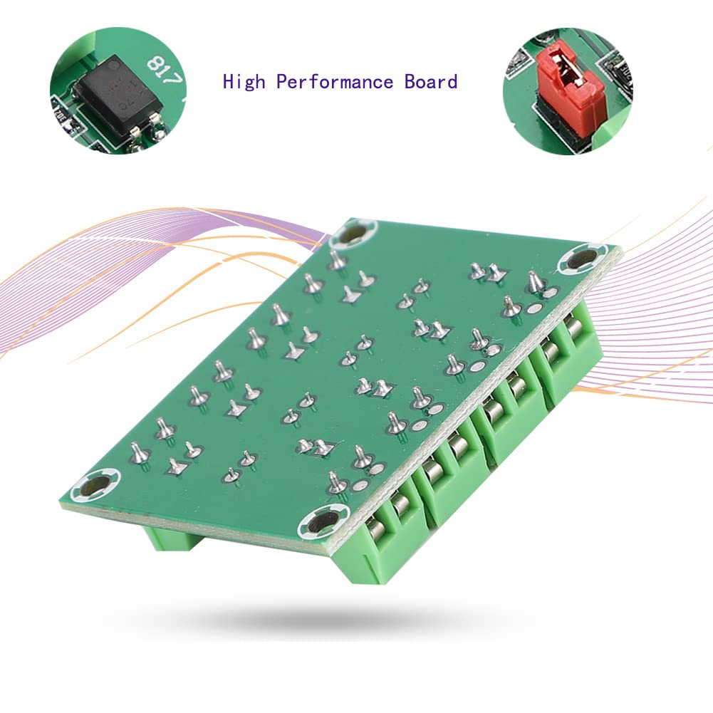 3.3V/5V to 3.6V/24V 4 Channel Voltage Converter Optocoupler Isolated Board Adapter Module Strong Anti-Interference for Isolation Control and Voltage…